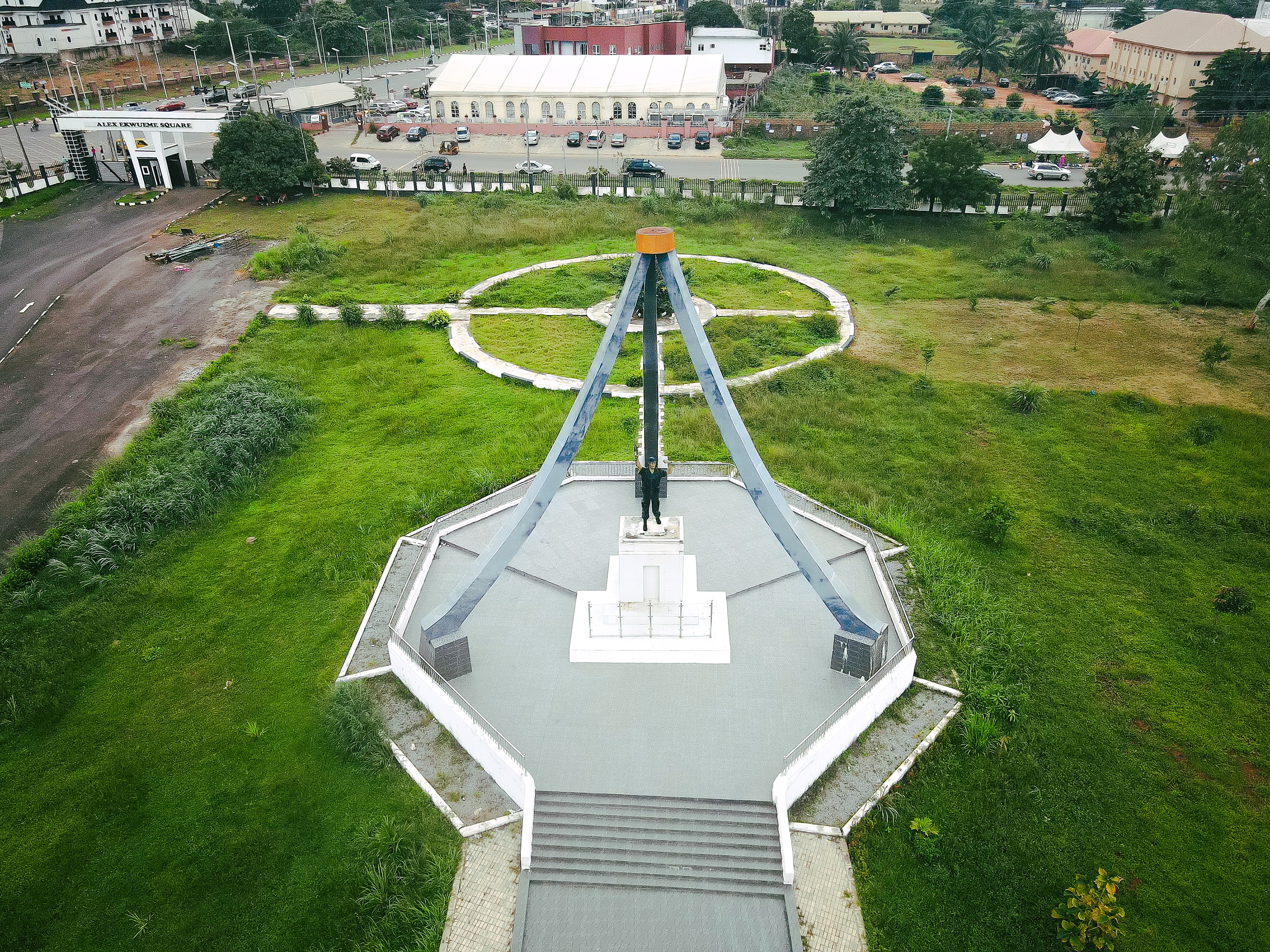 Alex Ekwueme Square monument aerial view