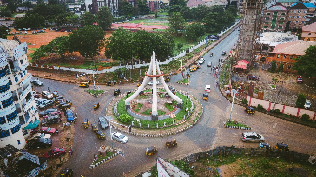 Aroma Roundabout landmark aerial view